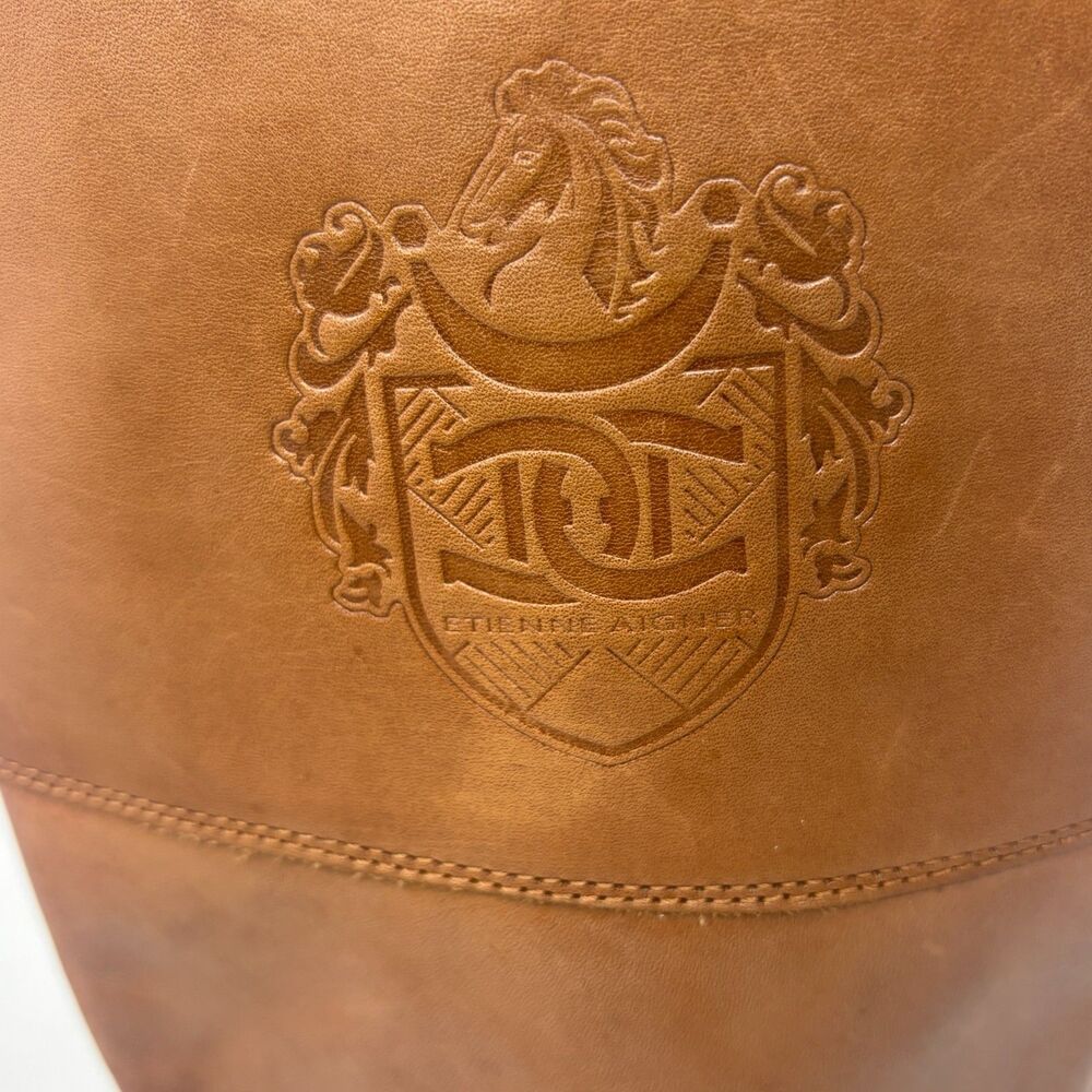 Vintage Etienne Aigner Women's Riding Boots E-Chip Brown Size 9M - Picture 6 of 16
